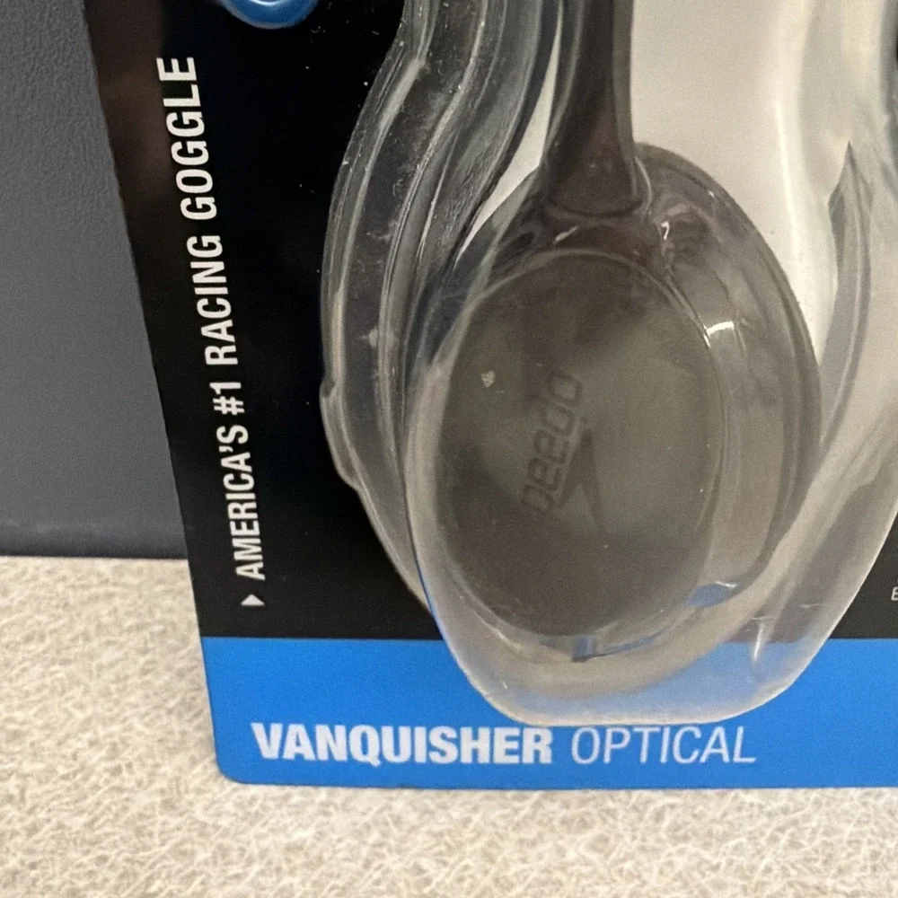 Speedo‎ Vanquisher Optical Swim Goggle, Smoke, Diopter -6.0